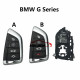For BMW G Series 4 button keyless remote key blank with Key Bade Black color