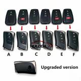 Upgraded version For Toyota Smart Key Fob Shell Case Replacement for 2018+ Camry Fits OEM Board 0410C 0010A & Aftermarket Board FT02 Factory Style Key Housing with emblem