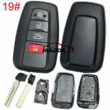 For Toyota Smart Key Fob Shell Case Replacement for 2018+ Camry Fits OEM Board 0410C 0010A & Aftermarket Board FT02 Factory Style Key Housing no emblem