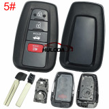 For Toyota Smart Key Fob Shell Case Replacement for 2018+ Camry Fits OEM Board 0410C 0010A & Aftermarket Board FT02 Factory Style Key Housing no emblem