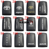  Crystal logo back cover For Toyota Fortuner Prado Camry Rav4 Highlander Crown Fob Smart Key Keyless Case 