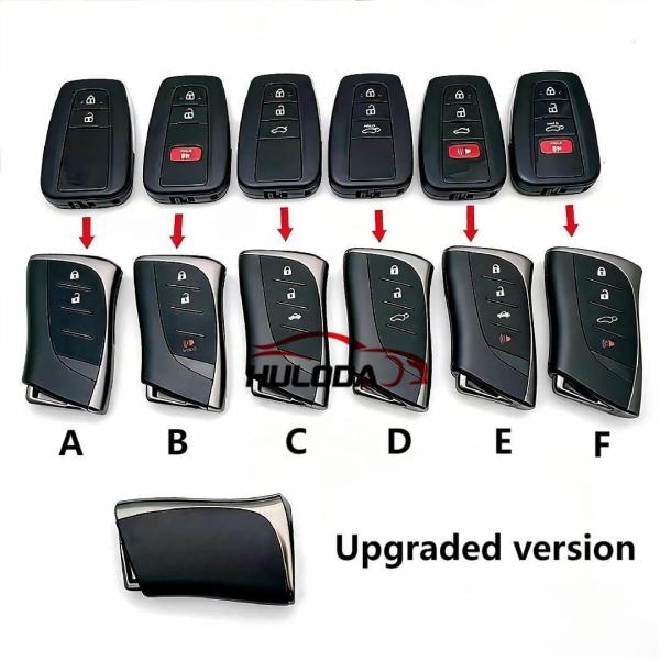 Upgraded version For Toyota Smart Key Fob Shell Case Replacement for 2018+ Camry Fits OEM Board 0410C 0010A & Aftermarket Board FT02 Factory Style Key Housing no emblem