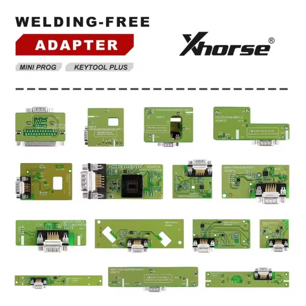 Xhorse Solder-Free Adapters and Cables Full Set XDNPP0EN 16pcs Work with VVDI Prog/ MINI PROG and KEY TOOL PLUS
