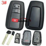 For Toyota Smart Key Fob Shell Case Replacement for 2018+ Camry Fits OEM Board 0410C 0010A & Aftermarket Board FT02 Factory Style Key Housing no emblem