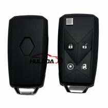 4 button Flip Folding Remote key shell case For Renault Euro 6 Series T C K Gama Key Shell with blade with emblem 