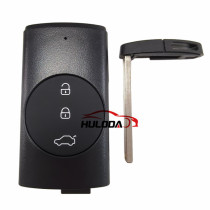 For Chery 3 button Tiggo 7 Smart key shell with Small Key Blade with emblem For Chery 3 button Tiggo 7 Smart key shell with Small Key Blade with emblem
