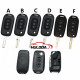 For new Renault 3 button flip remote key blank with emblem