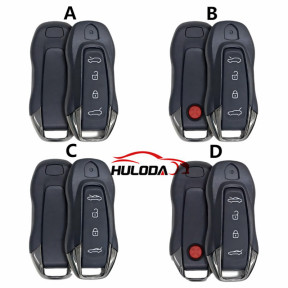 Replacement  Car Key Shell Case For Porsche Panamera Spyder Carrera 911 970 981 991 Cayman Cayenne Taycan Macan Ev