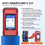  LAUNCH X-431 V+ SmartLink HD Diesel Truck Scanner 40+ Active OBD2 Wireless Resets Heavy Duty Diagnostic Tool For diesel
