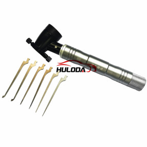 HUK New Eagle Eye Locksmith Tool 6 Pins Thickened Handle 360° Rotatable Needle for Professional Locksmiths