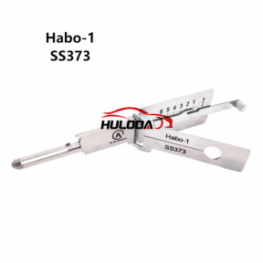 Habo-1 SS373 2-in-1 Lock Pick Decoder, Stainless Steel Professional Locksmith Tool for Habo Keyway Emergency Unlock