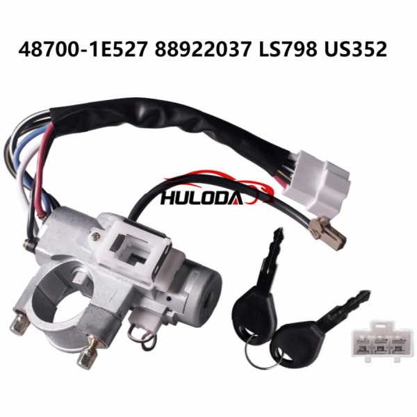 48700-1E527 88922037 LS798 US352 Ignition Switch & Lock Cylinder Assembly With Keys Fits Nissan Altima 1993-1996 Aftermarket Auto Replacement Spare Parts