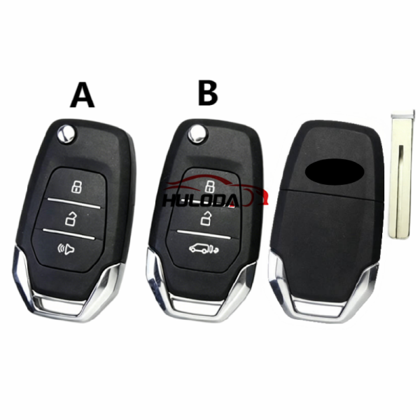 For Chevrolet 3 button Remote Key shell case For SAIC MAXUS Pick Up T60 LDV V80 G10 FOB Car Remote Key with Cross emblem