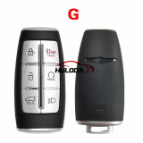 For Korean Hyundai Genesis G80 GV80 Key Smart Card Shell with emblem