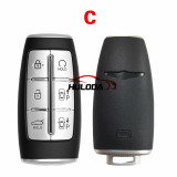For Korean Hyundai Genesis G80 GV80 Key Smart Card Shell with emblem