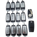For Korean Hyundai Genesis G80 GV80 Key Smart Card Shell with emblem