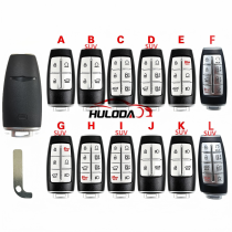 For Korean Hyundai Genesis G80 GV80 Key Smart Card Shell with emblem