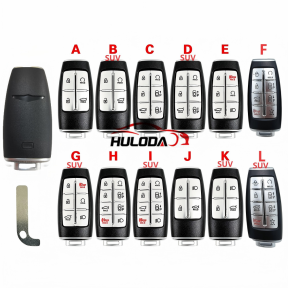For Korean Hyundai Genesis G80 GV80 Key Smart Card Shell with emblem