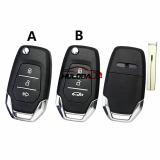 3 button  Remote Key shell case For SAIC MAXUS Pick Up T60 LDV V80 G10 FOB Car Remote Key with long emblem