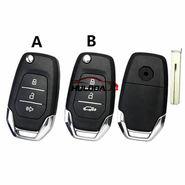For MG 3 button Remote Key shell case For SAIC MAXUS Pick Up T60 LDV V80 G10 FOB Car Remote Key with MG emblem