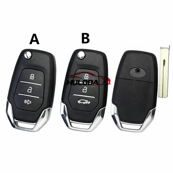 3 button Remote Key shell case For SAIC MAXUS Pick Up T60 LDV V80 G10 FOB Car Remote Key with Ellipse emblem