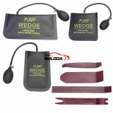 Pump Wedge Air Bag Kit, 3‑Size Air Pump Wedge + 4 Pcs Plastic Trim Removal Tools, Professional Auto Entry Car Door Opening Tools For Locksmith