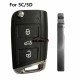For VW 3 button remote key shell for Volkswagen T-Cross 5C 5D