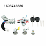 1608745880 Complete Lock Set Ignition Barrel Door Tailgate Lock With 2 Keys for Peugeot 107 Citroen C1 Toyota Aygo 2005‑2014 