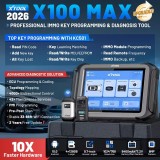 XTOOL X100 MAX Key Programmer With KC501 All Key Lost Car Diagnostic Tool 42+ Reset ECU Coding Update of X100 PAD3 Elite FCA
