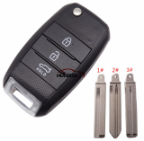 For KIA 3 button flip remote key blank please choose which  key blade in your need