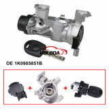 For Volkswagen Lock Tiguan New Passat Magoten Hao Rui ignition lock aluminum seat no  emblem FCCID:1K0905851B
