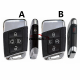 5 /4+1 Buttons Car Key Case Cover for VW 2018 Atlas Tiguan Golf 7 Magotan Replacement Smart remote key blank  with HU162 blade