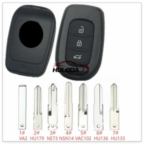 For Renault new 3 button remote key blank  with  emblem