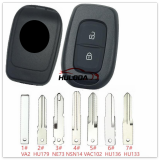 For Renault new 2 button remote key blank  with  emblem