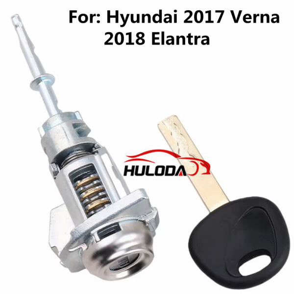 Car Front Left Door Lock Cylinder For Hyundai 2017-2022 Elantra 2017 Verna Auto Door Lock Core Barrel With 1Pcs Key