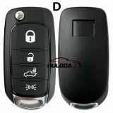 Replacement Remote Car Key Shell Case SIP22 blade For Fiat 500X Egea Type Toro Crono Nuovo Grazie 2016-2019 with umblem