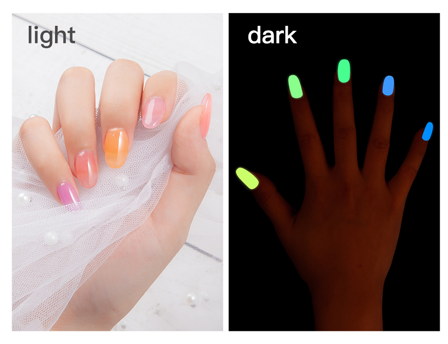 glow gel nail polish