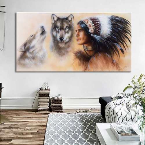 Native American Wolf Paintings