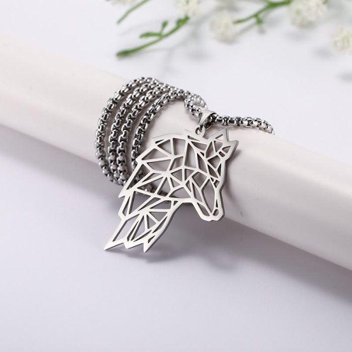 Mens Wolf Necklace TheWildLifeJewelry