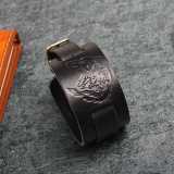 Leather Wolf Bracelet