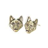 Wolf Earrings Studs