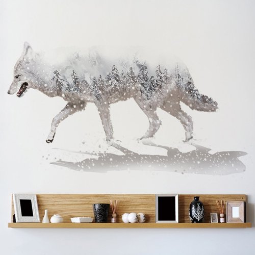 3D Creative Wolf Wall Sticker
