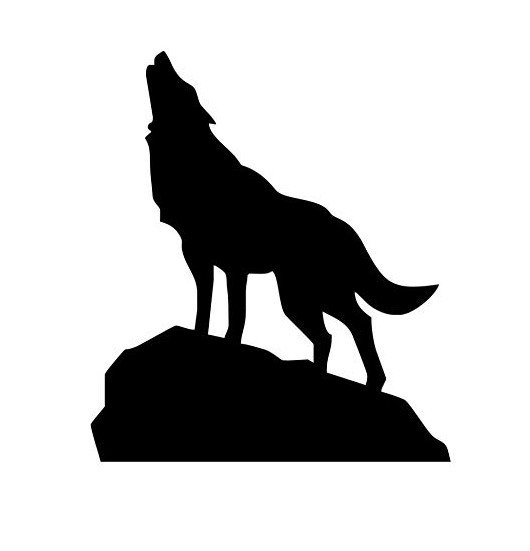 Howling Wolf Wall Decal