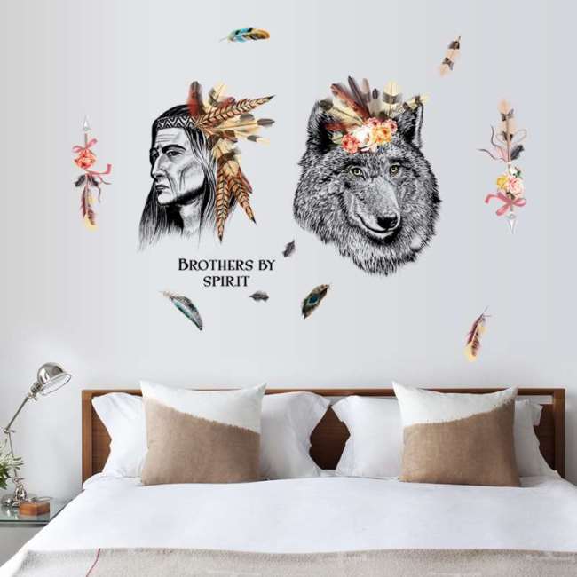 Tribal Wolf Decal
