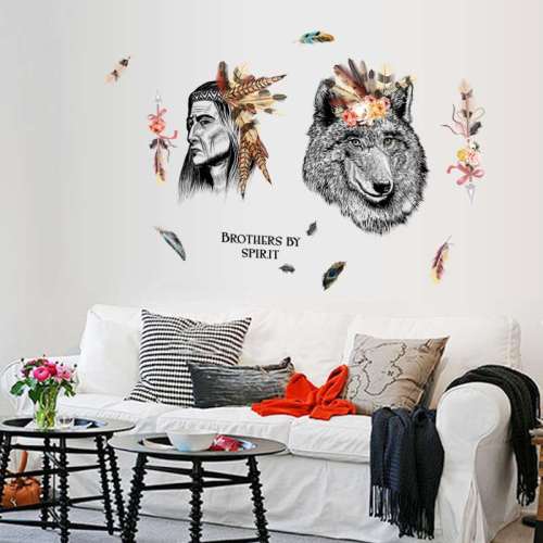 Tribal Wolf Decal