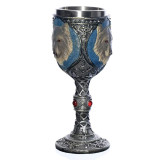 Resin Stainless Steel Wolf Chalice Goblet Cup