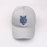 Unisex Adjustable Embroidered Wolf Baseball Cap
