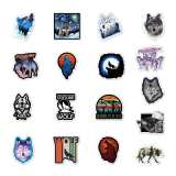 5 Different Sheets 3D Wolf Stickers