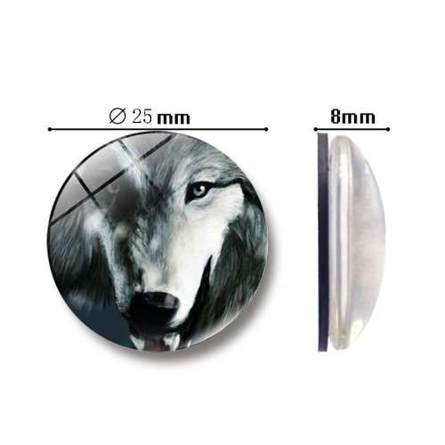 3D Glass Magnetic Wolf Refrigerator Stickers (2 Pcs)
