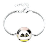 Silver Panda Bangle Bracelet